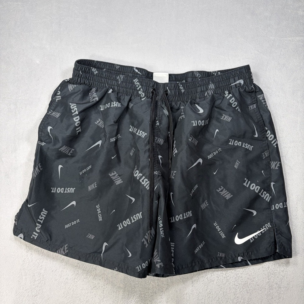 Nike Swim Logo Trunk Shorts Mens Size Large Black